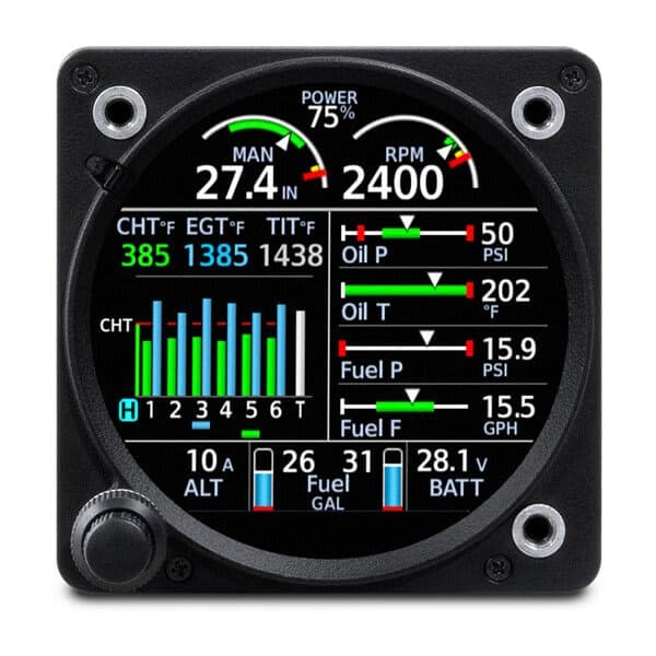 Garmin GI 275 Engine Indication System display